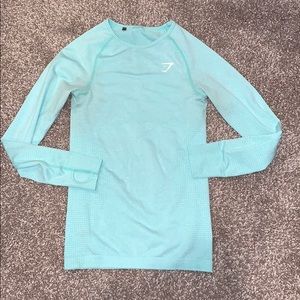 Gymshark teal blue long sleeve